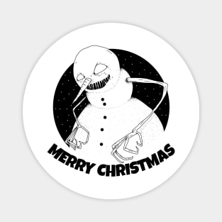 Creepy Snowman for Ugly Christmas Magnet